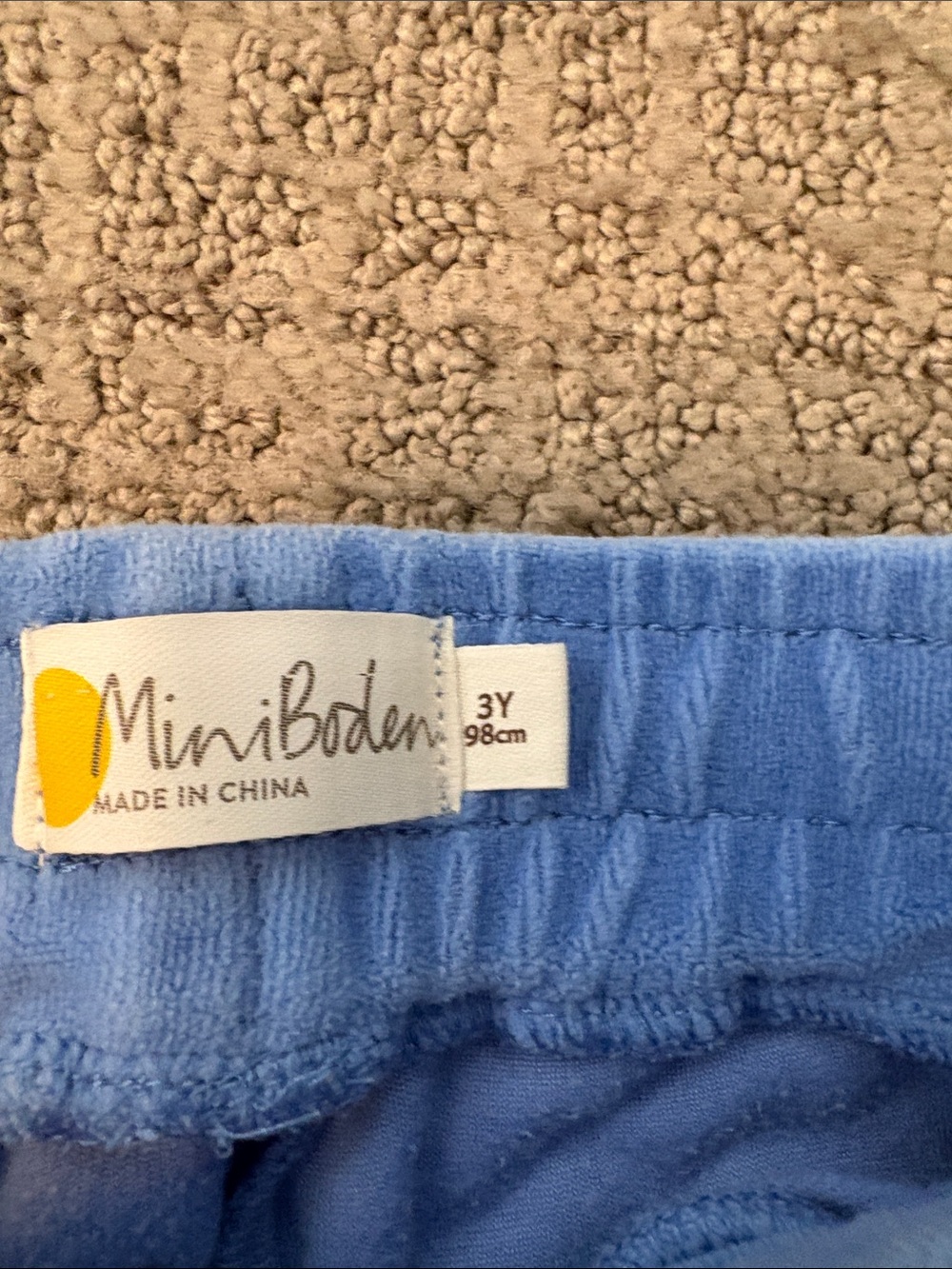 Mini Boden 3-4T girls bundle Blue Heart Sweatpants striped cropped sweatshirt - Picture 5 of 7